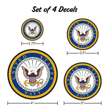 U.S. Navy Logos 4 Pc